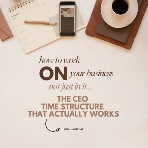 How to Work ON Your Business (Not Just IN It): The CEO Time Structure That Actually Works