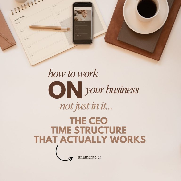 How to Work ON Your Business (Not Just IN It): The CEO Time Structure That Actually Works